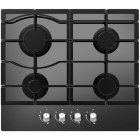 Cata UBGOG601BK 60cm 4 Burner Gas on Glass Hob - Black