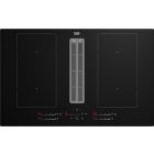 Beko HIXI84700UP 80cm Induction Hob with Integrated Vented Extractor - Black