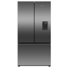 Fisher & Paykel RF540ANUB6 Series 7 Frost Free French Door Fridge Freezer with Ice & Water - Black Steel