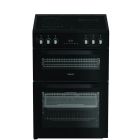Hotpoint HDE6VDCASB1 60cm Double Oven Electric Ceramic Cooker with AirFryer - Black