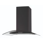Cata UBSCG60BK 60cm Black Curved Glass Chimney Hood