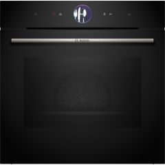 Bosch Series 8 HSG7364B1B Built In Compact Oven with Steam - Black