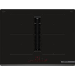 Bosch Series 6 PVQ731H26E 70cm Induction Hob with Integrated Vented Extractor - Black