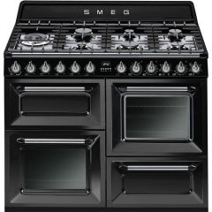 Smeg Victoria TR4110BL1 110cm Dual Fuel Range Cooker - Black