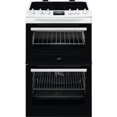 AEG CCX1530ACW 55cm Double Oven Electric Ceramic Cooker - White