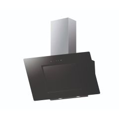 Cata ANG90BKS 90cm Angled Glass Chimney Hood - Black / Stainless Steel
