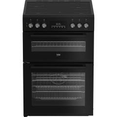 Beko EDC6731K 60cm Double Oven Electric Ceramic Cooker - Black