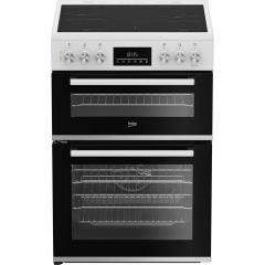 Beko EDC6731W 60cm Double Oven Electric Ceramic Cooker - White