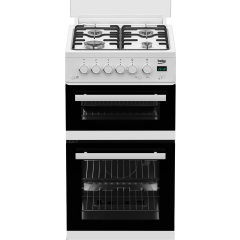 Beko EDG507W 50cm Twin Cavity Gas Cooker