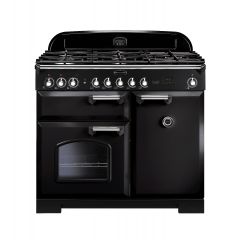 Rangemaster CDL100DFFBL/ Classic Deluxe 100cm Dual Fuel Range Cooker - Black