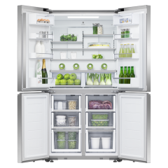 Fisher & Paykel RF605QNUVX1 Four Door American Style Frost Free Fridge Freezer - Stainless Steel