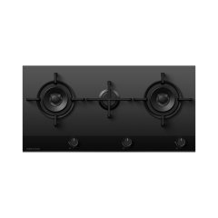 Fisher & Paykel CG903DLPGB4 Series 9 90cm 3 Burner LPG Gas on Glass Hob - Black
