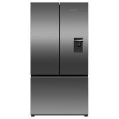 Fisher & Paykel RF540ANUB6 Series 7 Frost Free French Door Fridge Freezer with Ice & Water - Black Steel