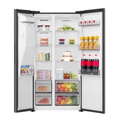 Hisense RS5P528STBE 91.1cm Frost Free Side-by-Side American Fridge Freezer with Water Dispenser - Black