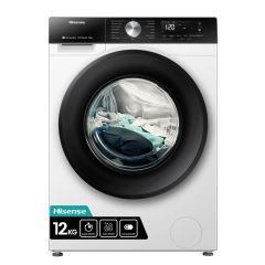 Hisense WF3S1243BW3 1400 Spin 12kg Washing Machine with Steam Wash - White