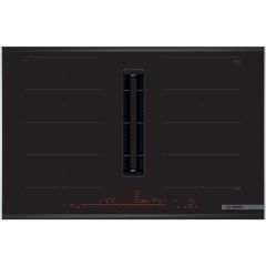 Bosch Series 8 PXX875D67E 80cm Induction Hob with Integrated Vented Extractor - Black