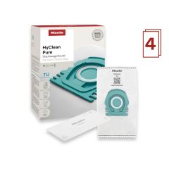 Miele TU HyClean Pure Vacuum Cleaner Bags - 4 Pack - Teal Tab