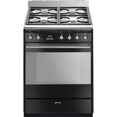 Smeg SUK61MBL9 60cm Dual Fuel Cooker - Black