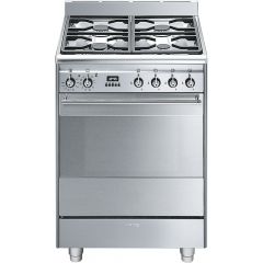 Smeg SUK61PX8 60cm Dual Fuel Cooker - Stainless Steel