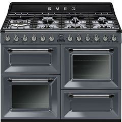 Smeg Victoria TR4110GR 110cm Dual Fuel Range Cooker - Grey