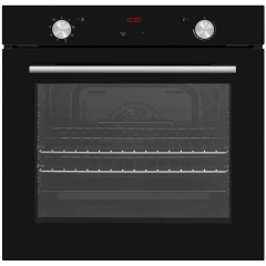 Cata UBO754SS Built In True Fan Multifunction Pyrolytic Single Oven - Black