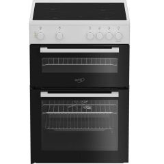 Zenith ZET605W 60cm Double Oven Electric Ceramic Cooker - White