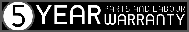 Fisher & Paykel 5 Year Parts & Labour Warranty